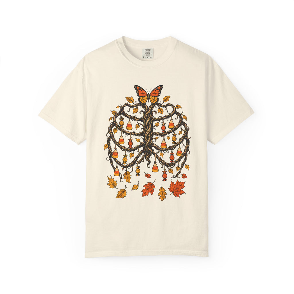 Vine Ribcage T-shirt in Ivory, front view