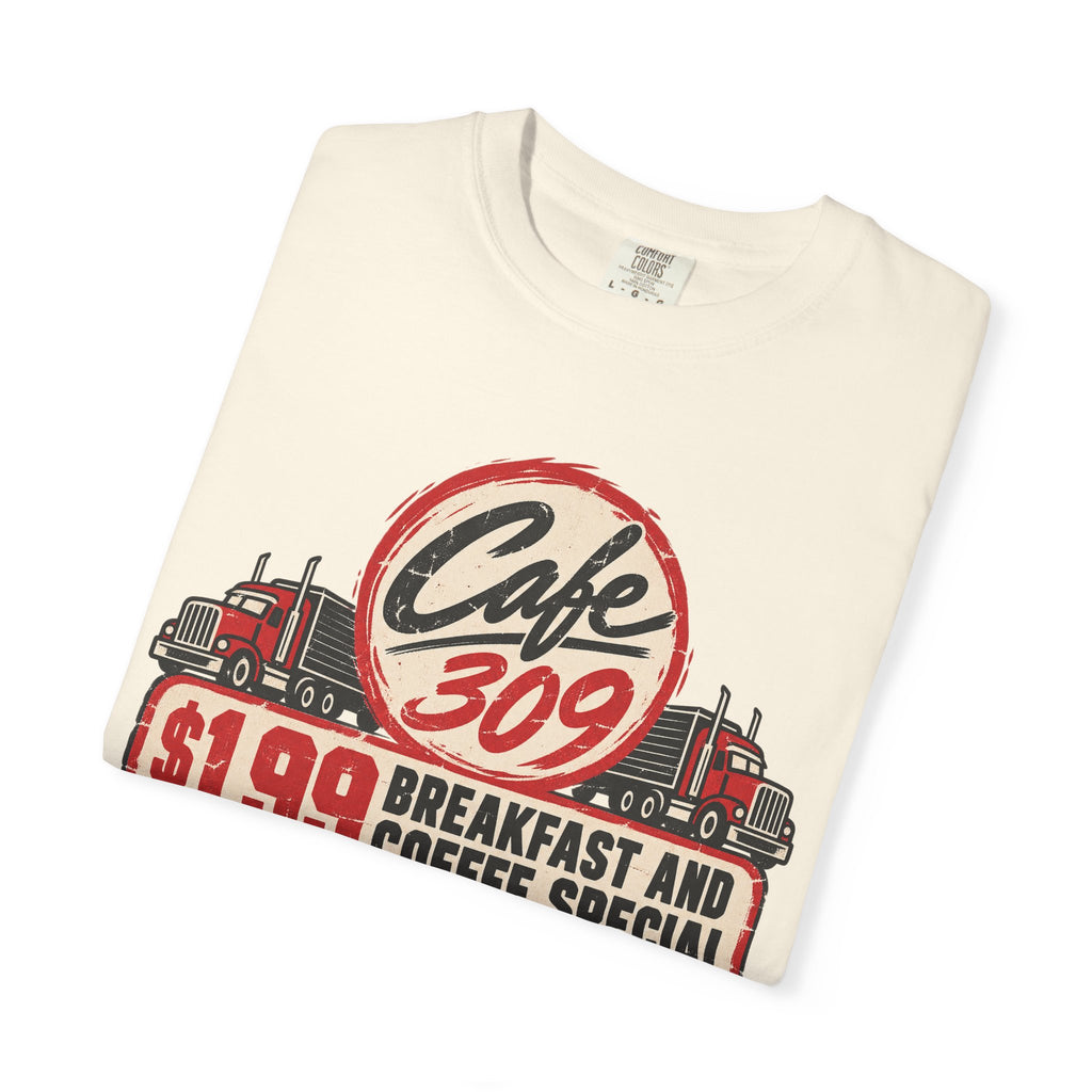 Cafe 309 T-shirt in Ivory, folded view