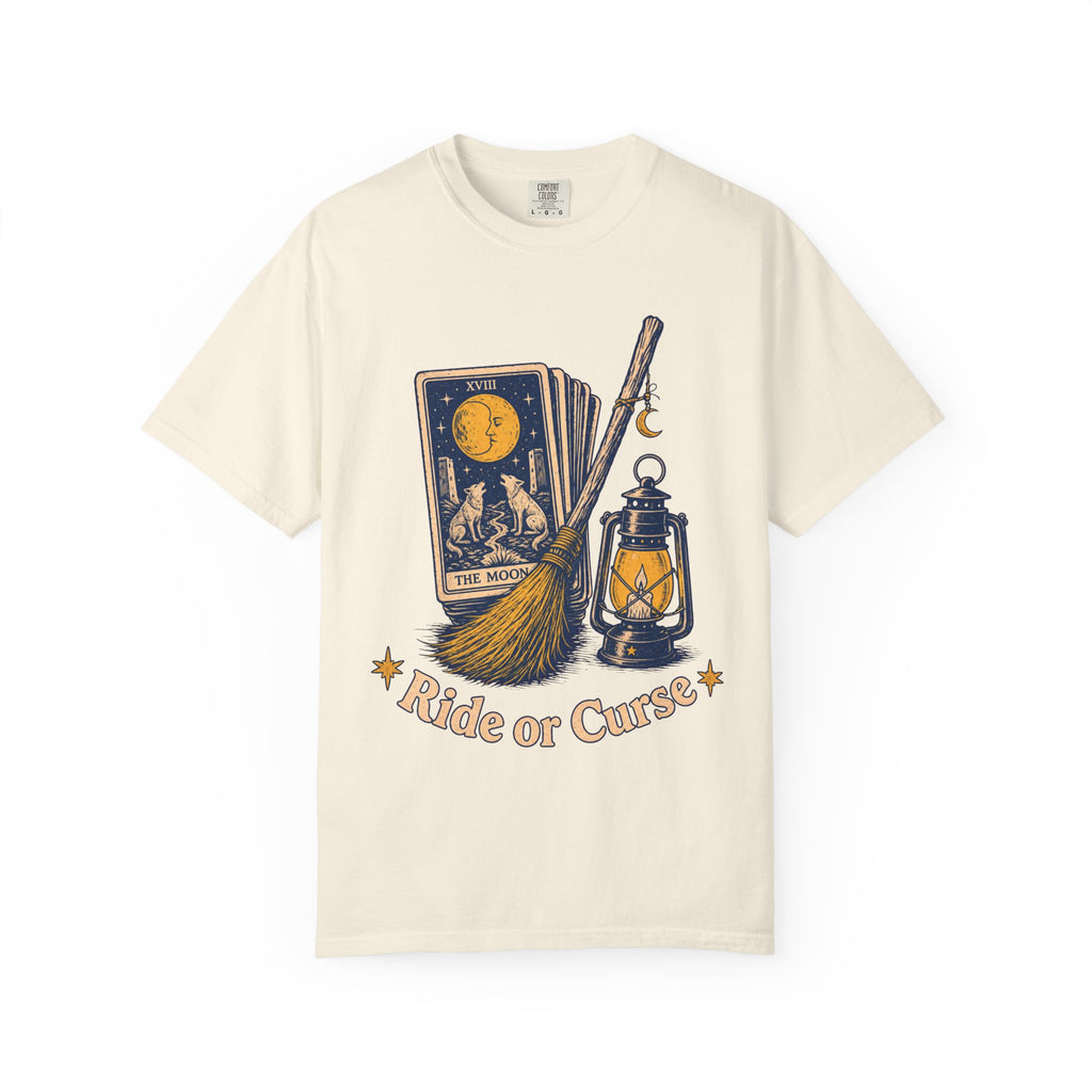 Ride or Curse T-shirt in Ivory, front view