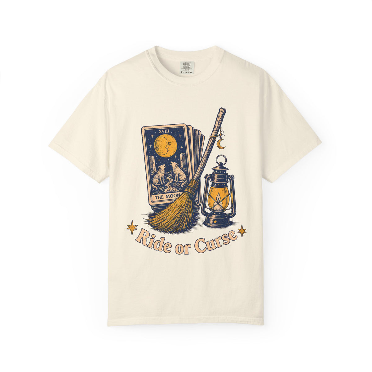 Ride or Curse T-shirt in Ivory, front view