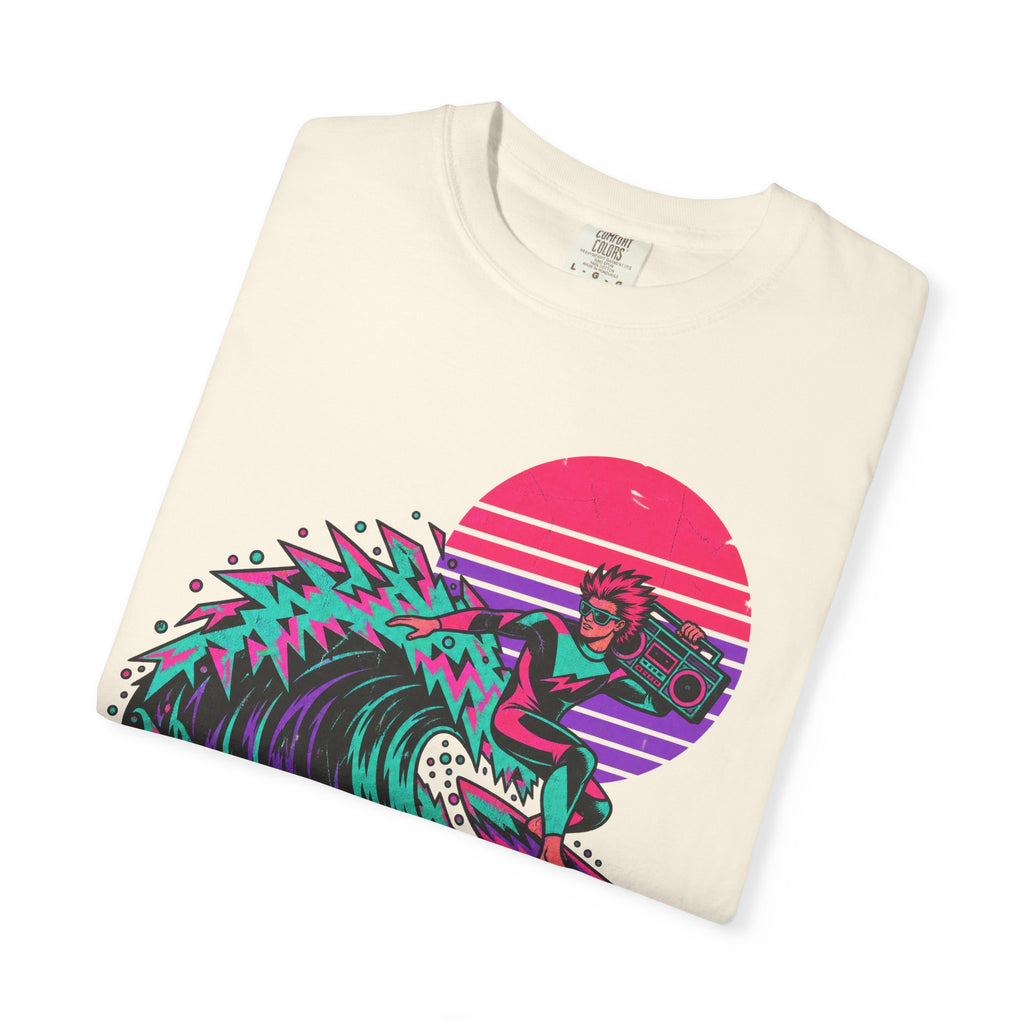 80s Surf Wave T-shirt in Ivory, folded view