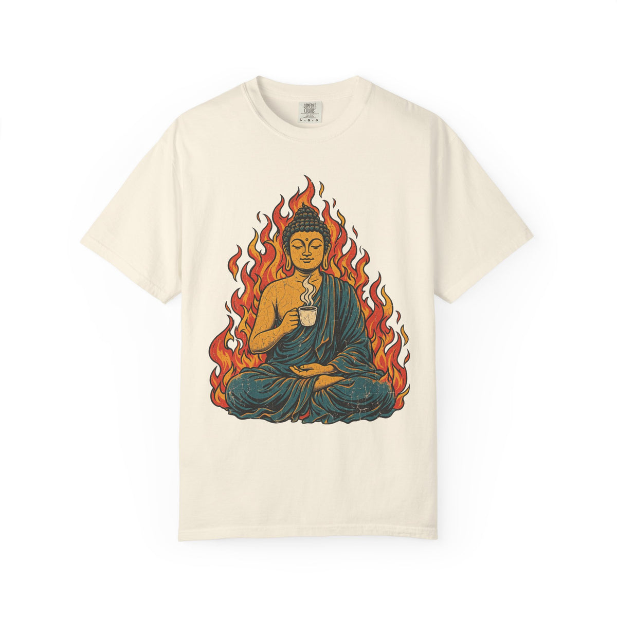 This Is Fine T-shirt in Ivory, front view