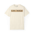 CRINGE Scrabble Tiles T-shirt in Ivory, front view