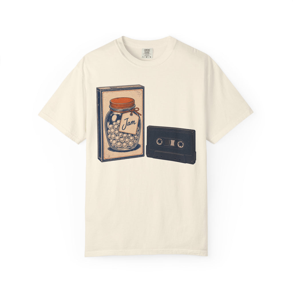Pearl Jar Cassette Tape T-shirt in Ivory, front view