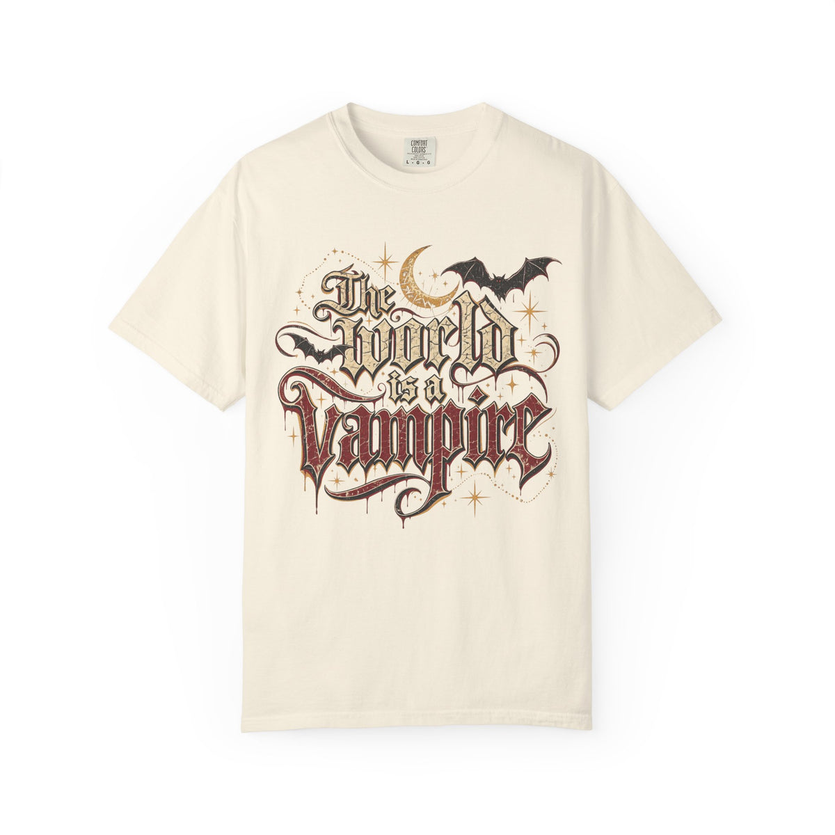 The World Is A Vampire T-shirt in Ivory, front view