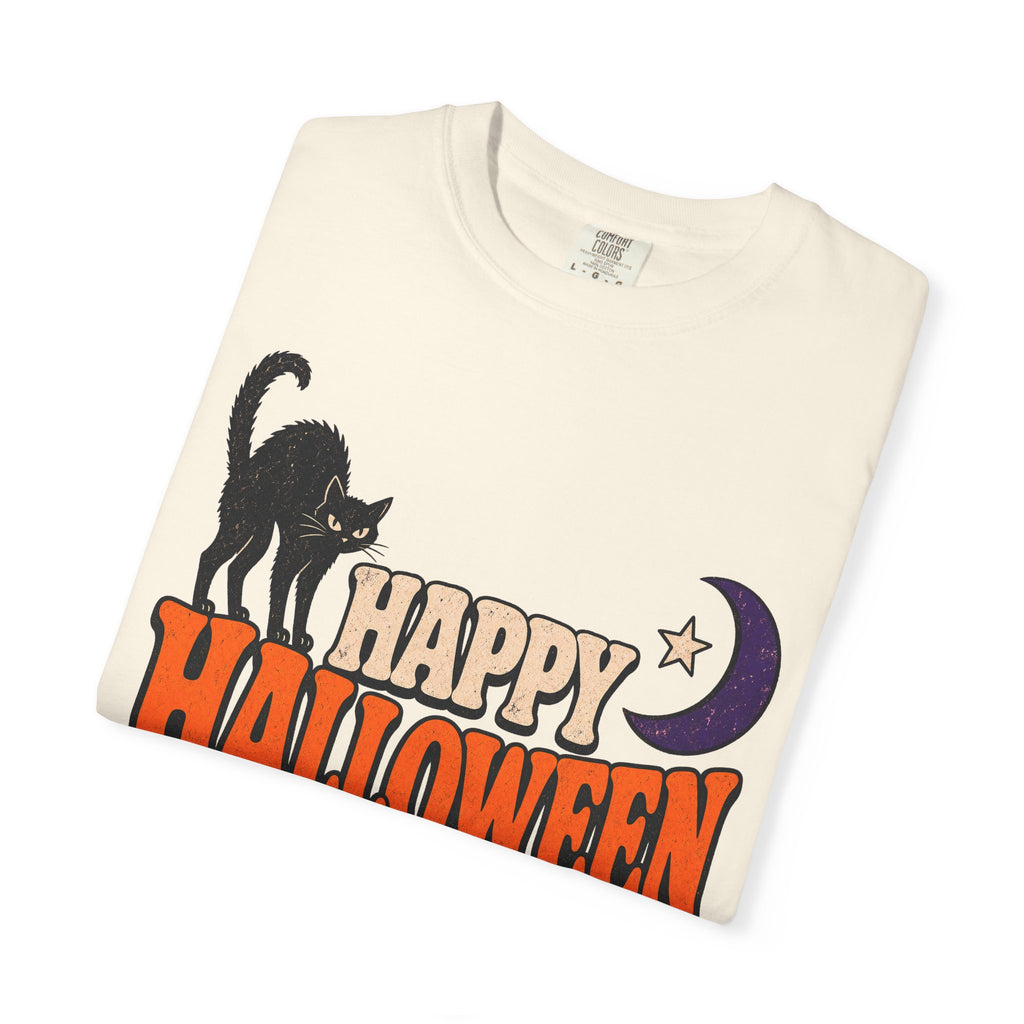 Happy Halloween T-shirt in Ivory, folded view