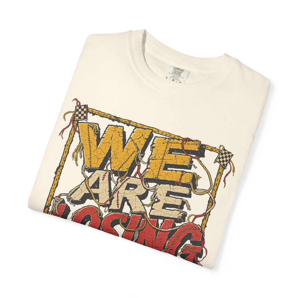 We Are Losing It T-shirt in Ivory, folded view