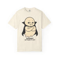 Spooky But Make It Lazy Chubby Vampire Ghost T-shirt in Ivory, front view