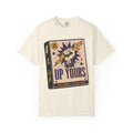 Up Yours T-shirt in Ivory, front view