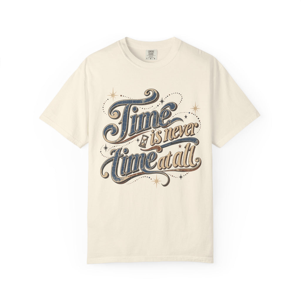 Time Is Never Time At All T-shirt in Ivory, front view