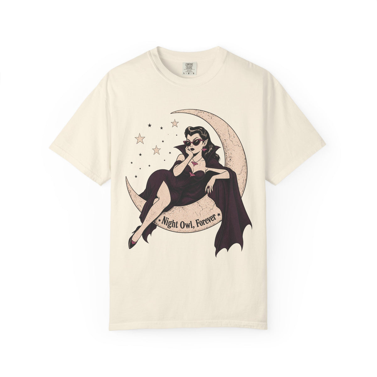 Night Owl Forever T-shirt in Ivory, front view