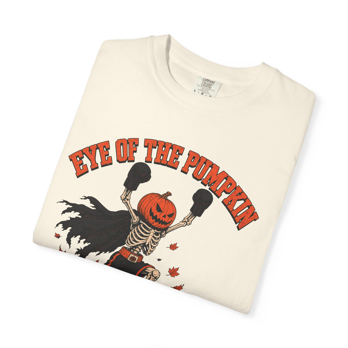 Halloween Movie Parody T-shirt in Ivory, folded view