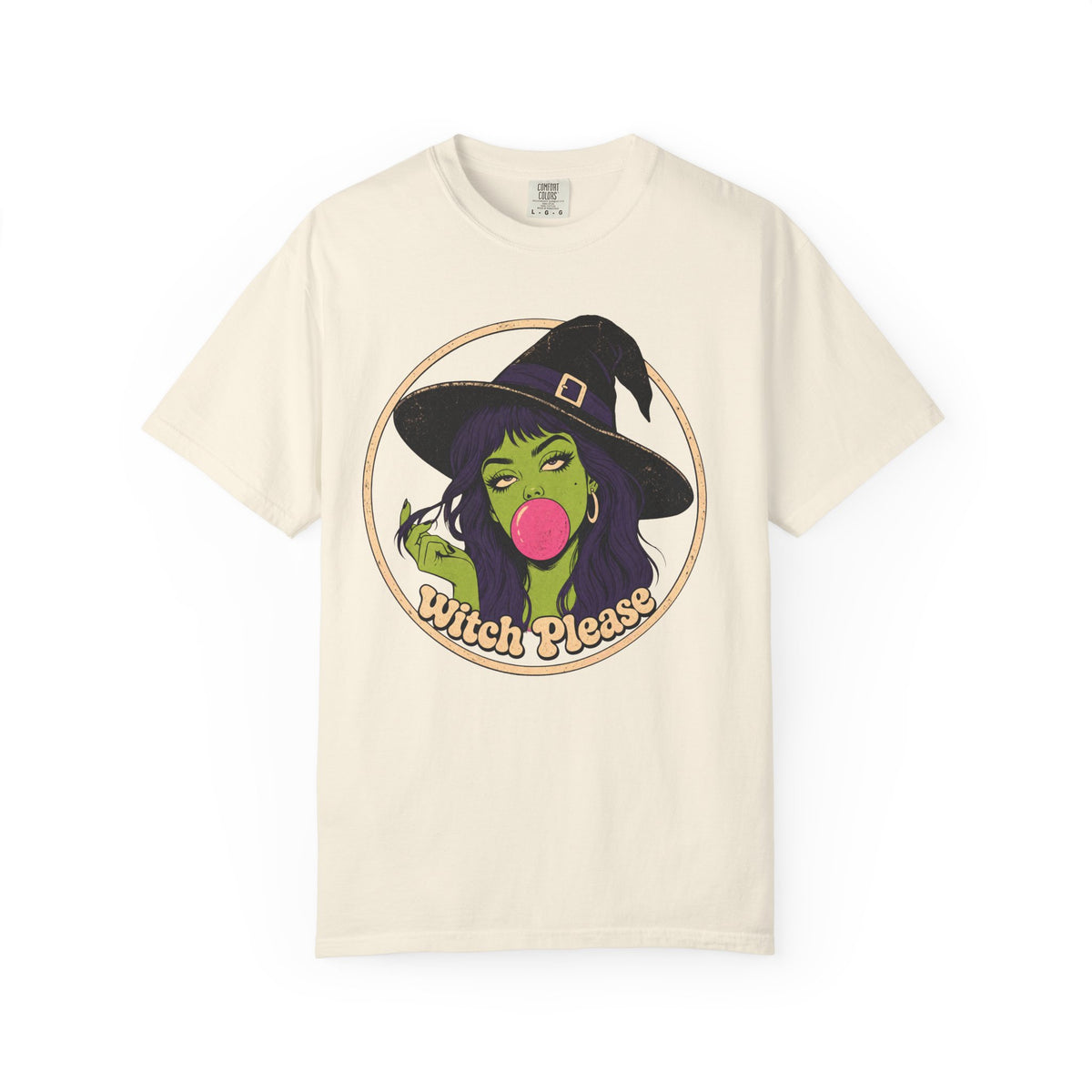Witch Please T-shirt in Ivory, front view