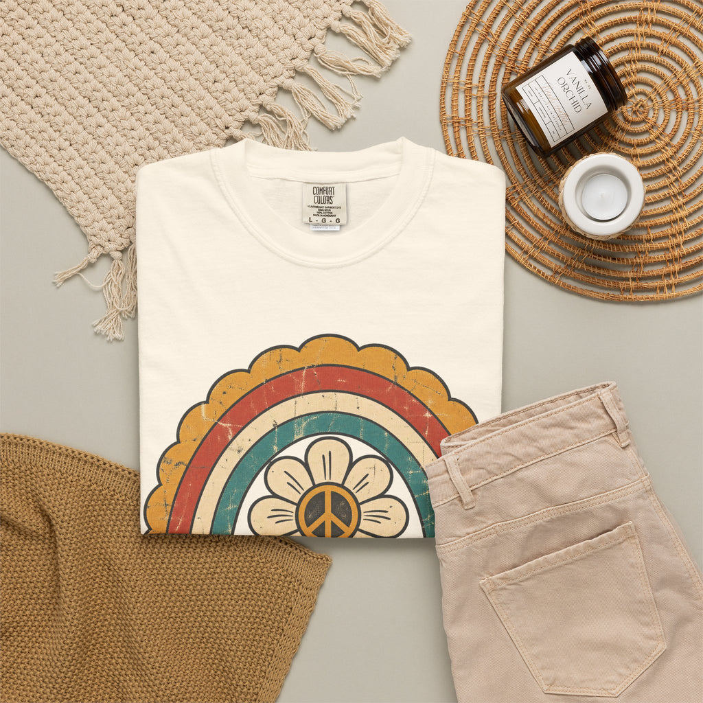 Blessed T-shirt in Ivory, flat lay view