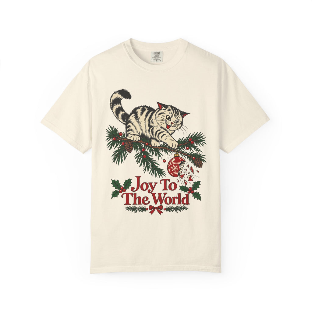 Joy To The World T-shirt in Ivory, front view