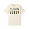 Washington State Postage Stamp T-shirt in Ivory, front view