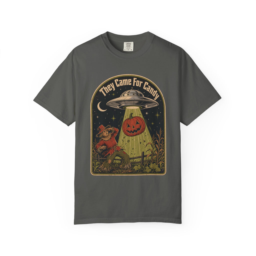 Halloween Film Parody T-shirt in Pepper, front view