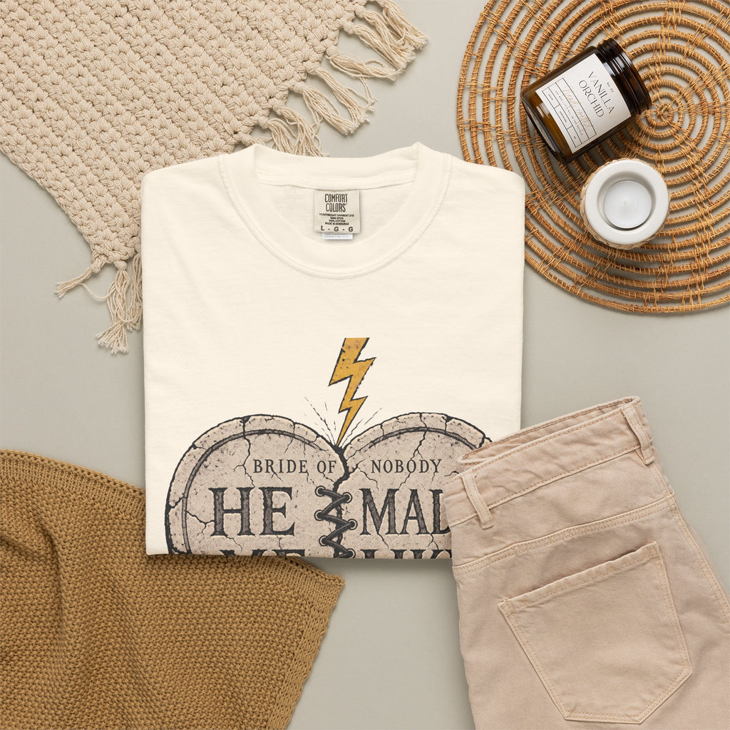 Bride of Nobody T-shirt in Ivory, flat lay view