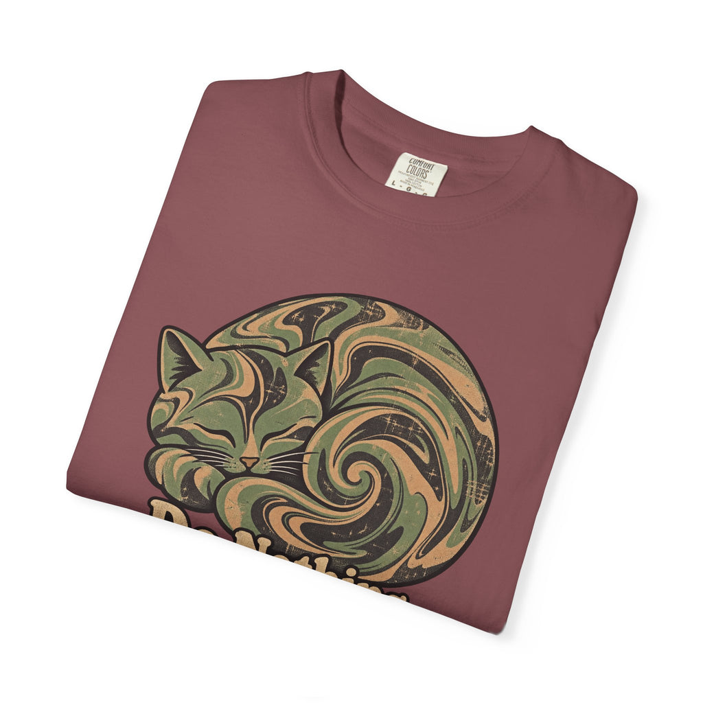 Comfort Colors® Do Nothing T-Shirt, Funny Vintage Philosophy Cat