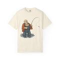 Buddha Fly Fishing T-shirt in Ivory, front view