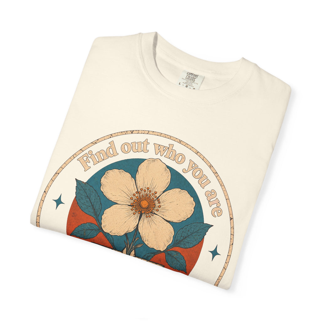 Find Out Who You Are T-shirt in Ivory, folded view