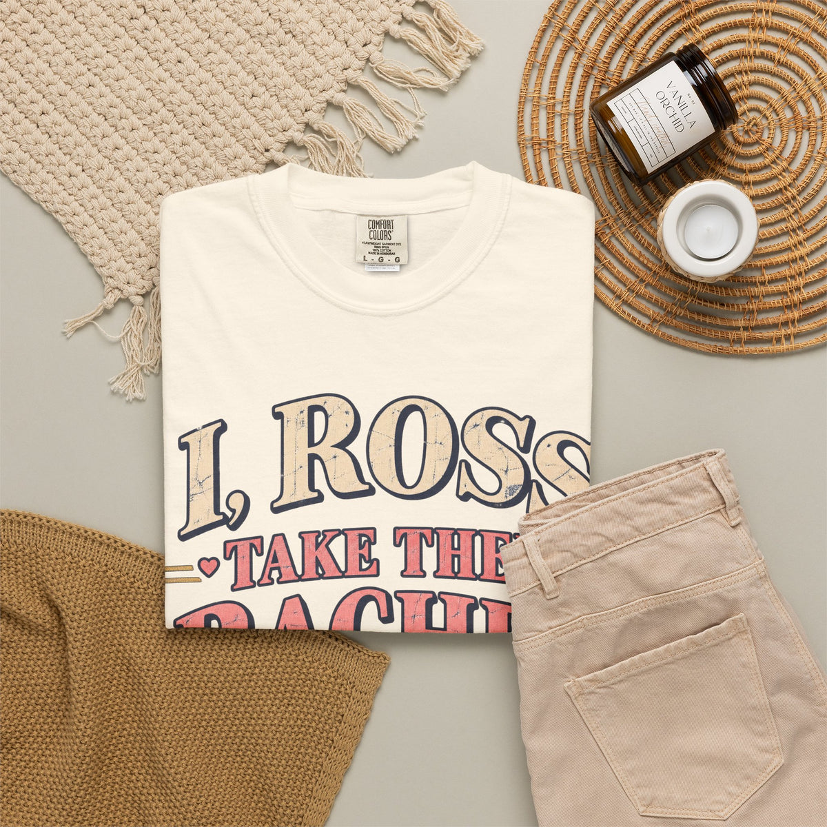Sitcom Vow T-shirt in Ivory, flat lay view