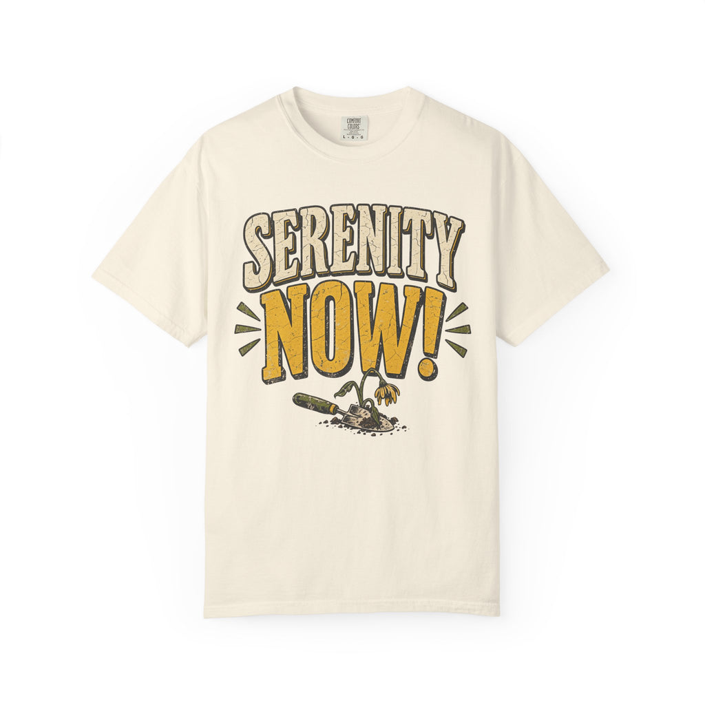 Serenity Now T-shirt in Ivory, front view