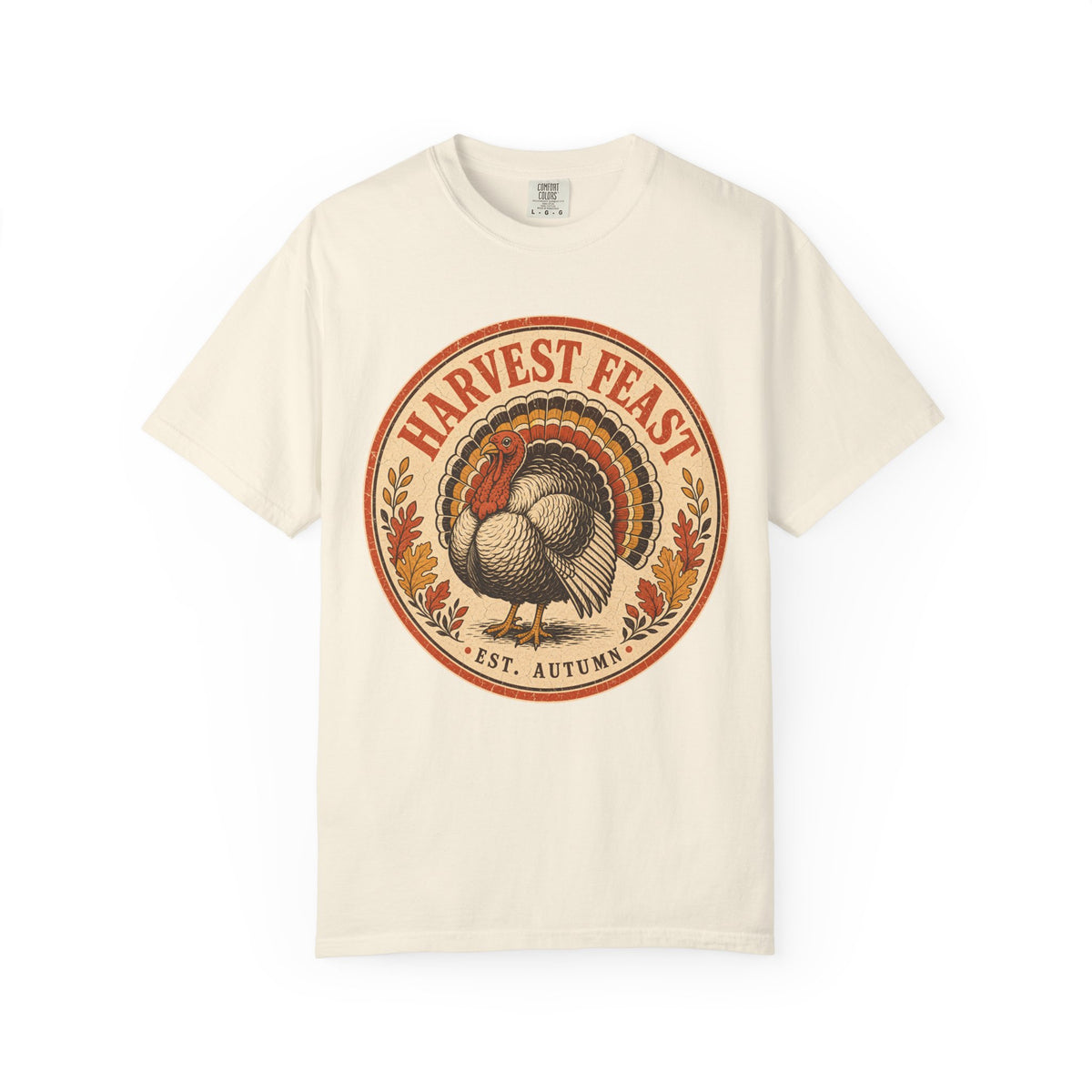 Harvest Feast T-shirt in Ivory, front view