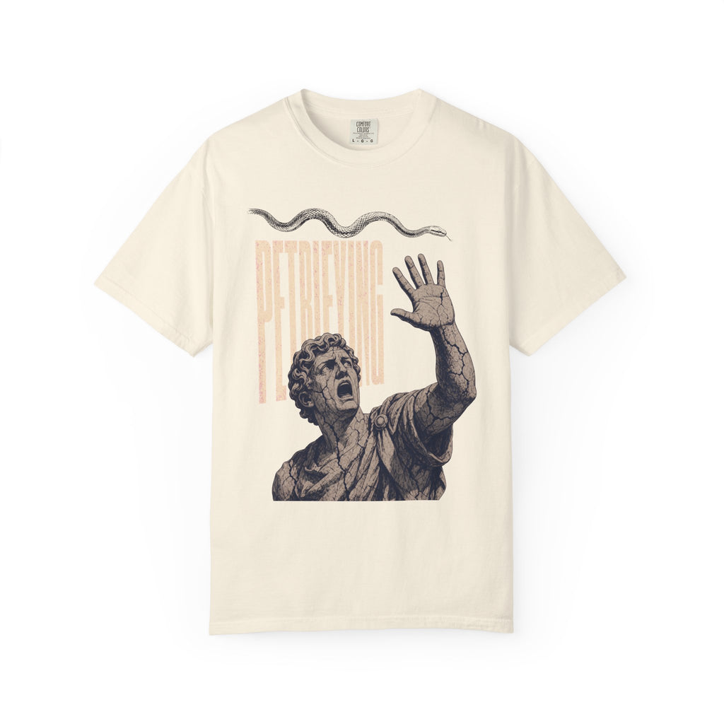 Petrifying Medusa T-shirt in Ivory, front view