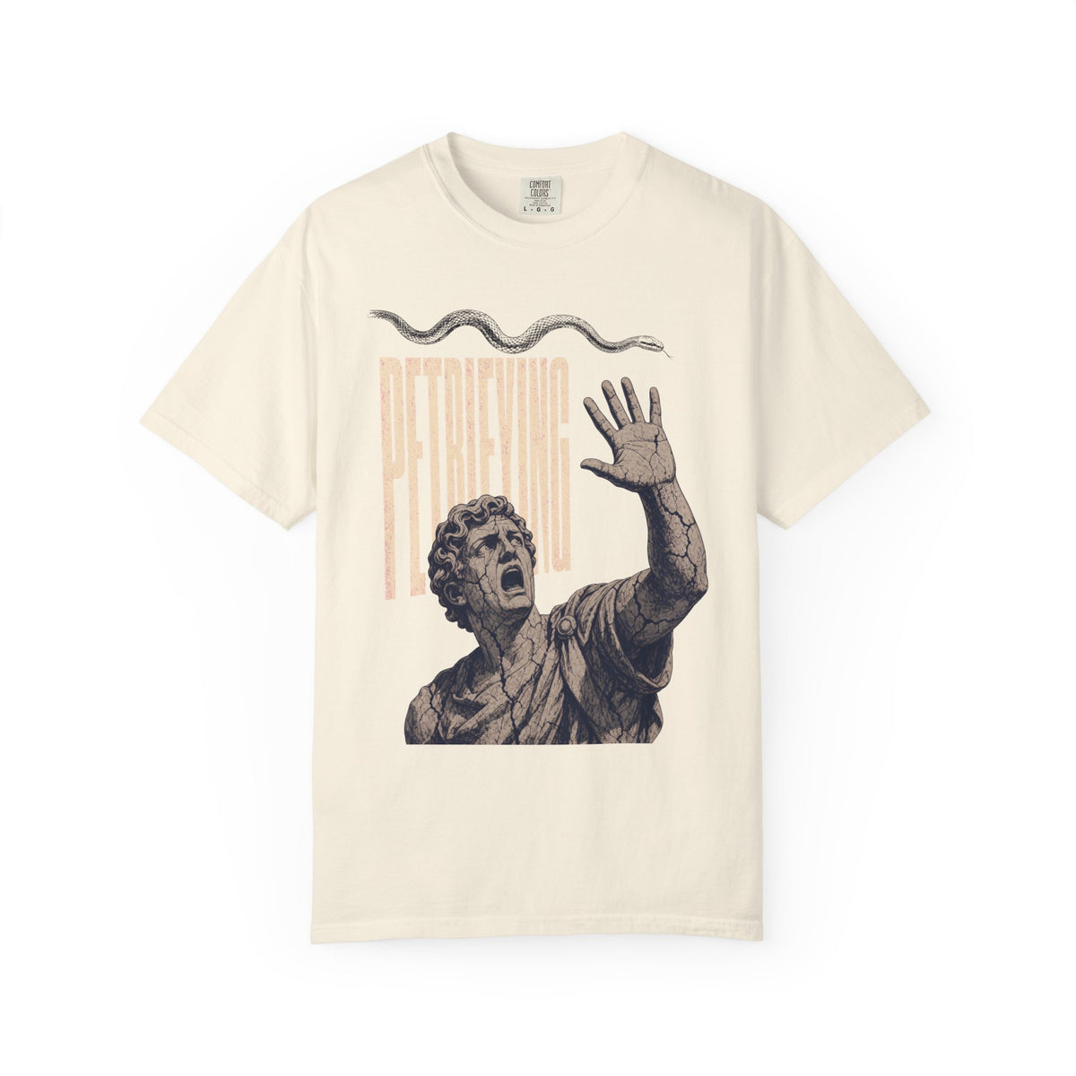 Petrifying Medusa T-shirt in Ivory, front view