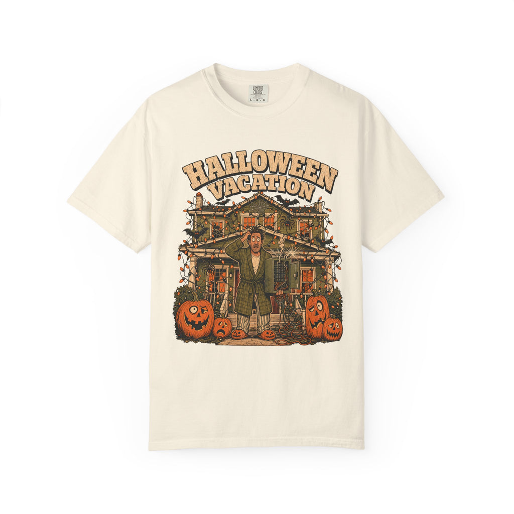 Halloween Movie Parody T-shirt in Ivory, front view