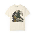 Crow Great Wave T-shirt in Ivory, front view