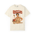Basted And Exhausted T-shirt in Ivory, front view