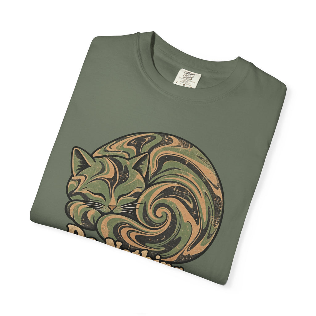 Comfort Colors® Do Nothing T-Shirt, Funny Vintage Philosophy Cat