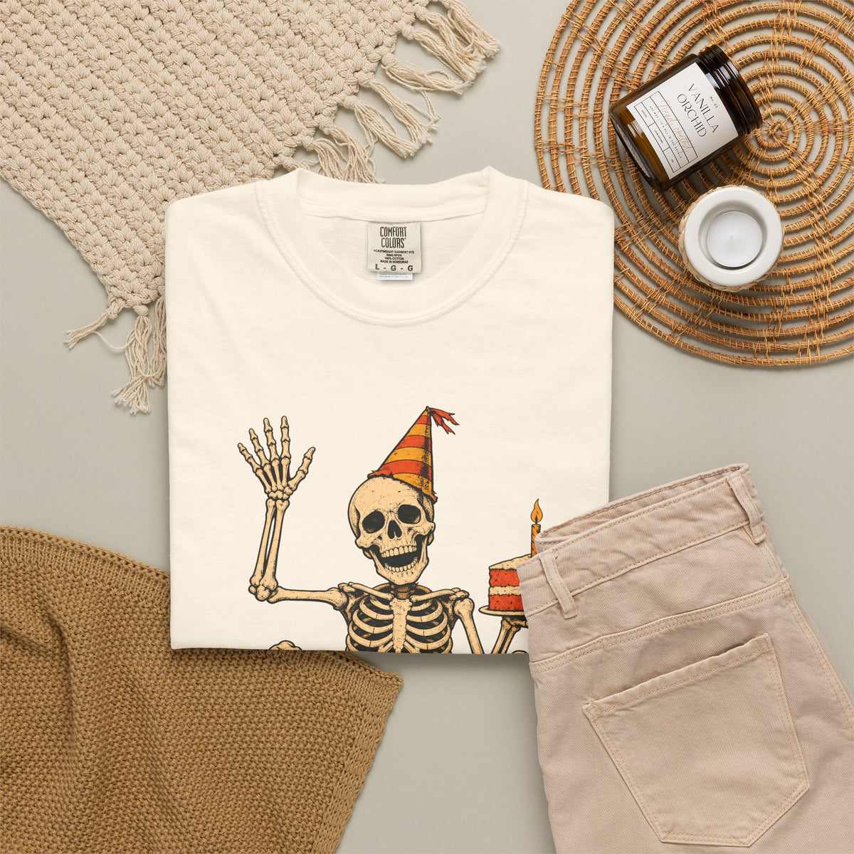 It's My Birthday T-shirt in Ivory, flat lay view