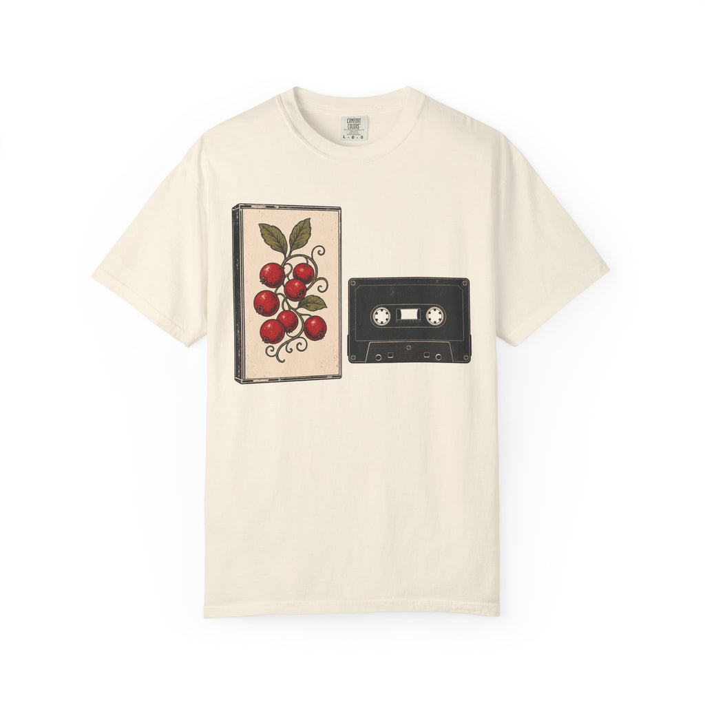 Berry Vine Cassette T-shirt in Ivory, front view