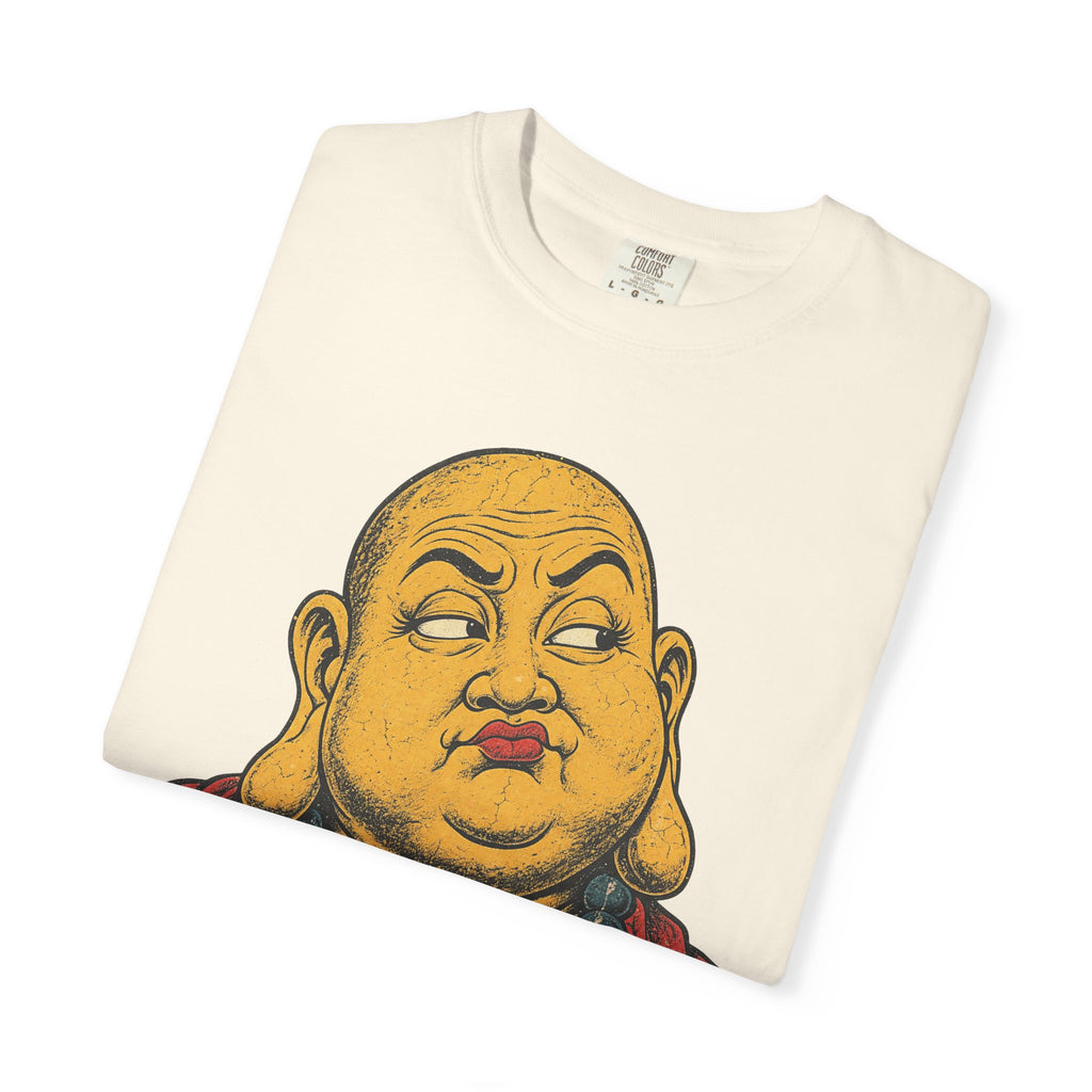 Buddha Side Eye T-shirt in Ivory, folded view