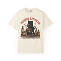 Black Cat Apothecary T-shirt in Ivory, front view