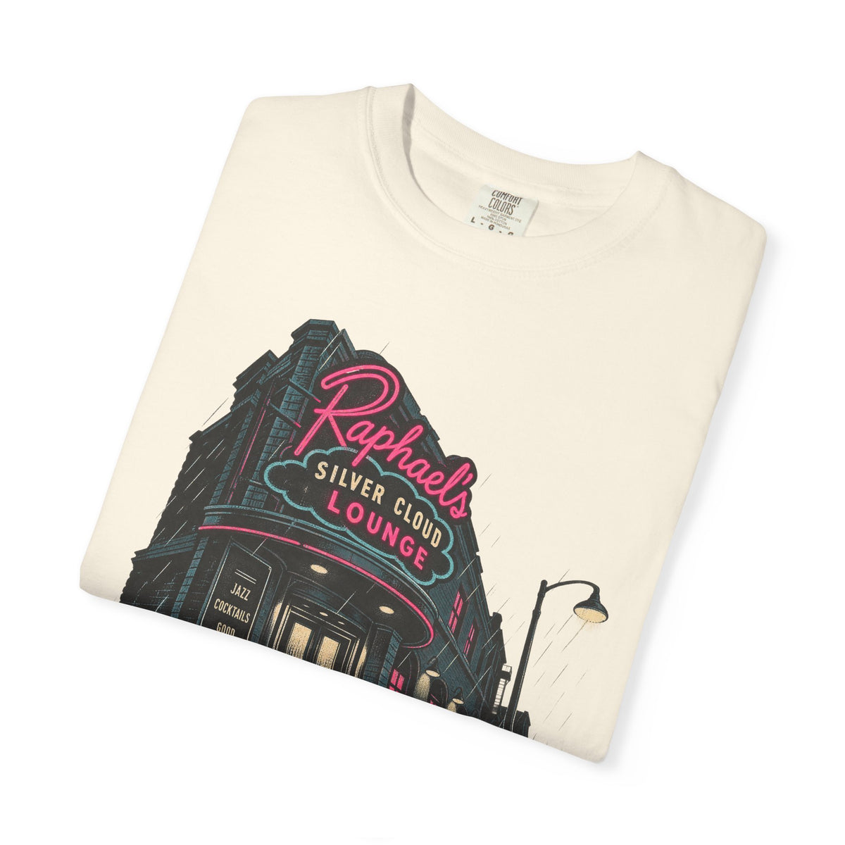 Jazz Lounge T-shirt in Ivory, folded view