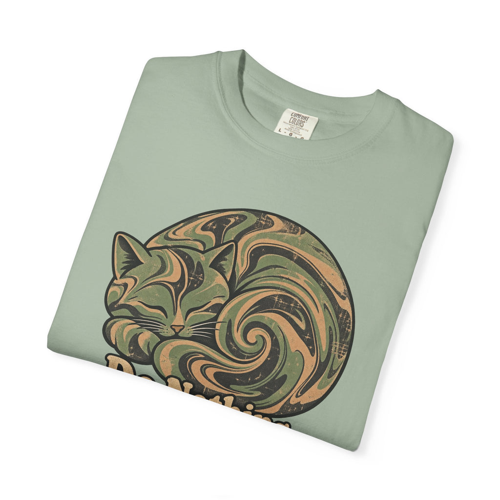 Comfort Colors® Do Nothing T-Shirt, Funny Vintage Philosophy Cat