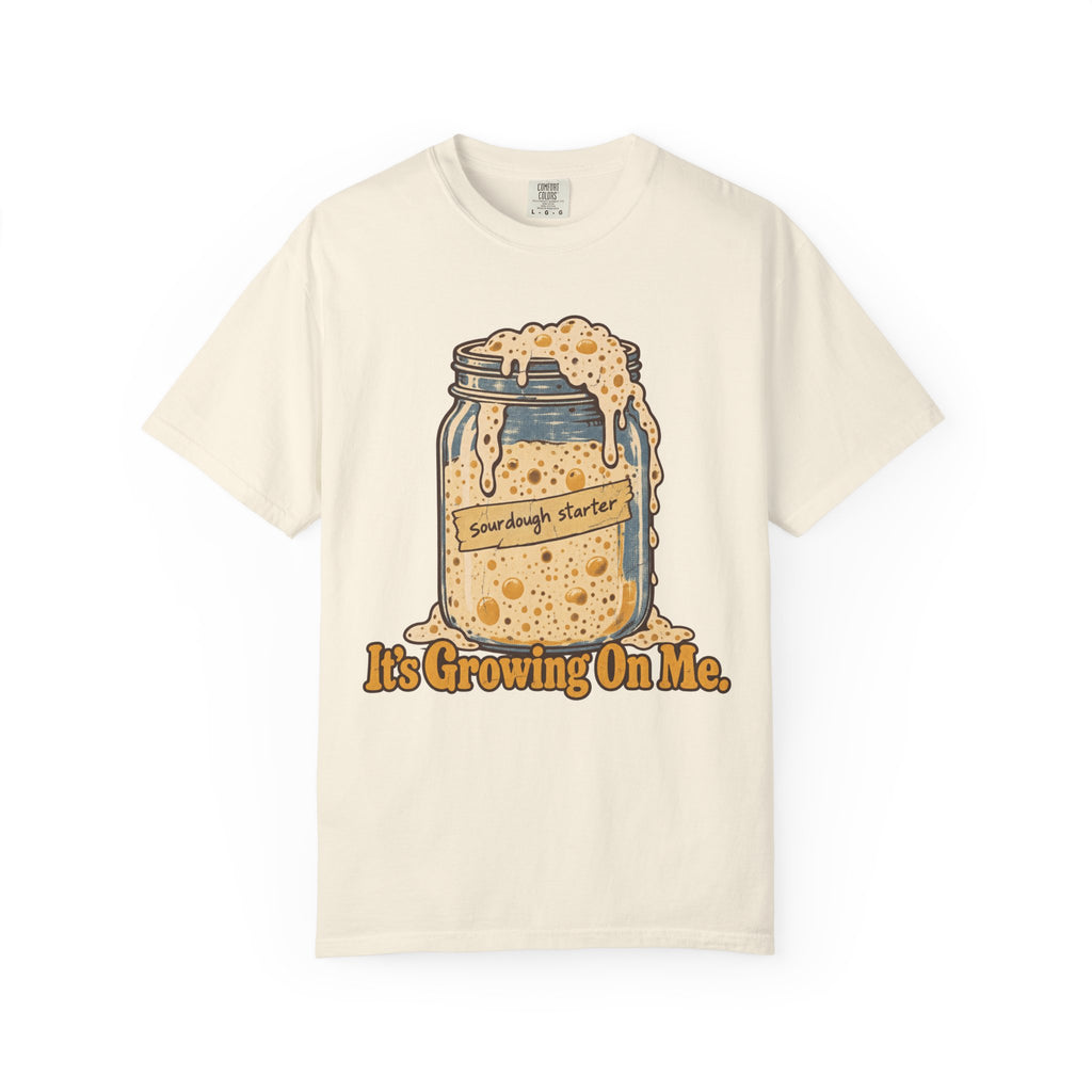 It's Growing On Me T-shirt in Ivory, front view