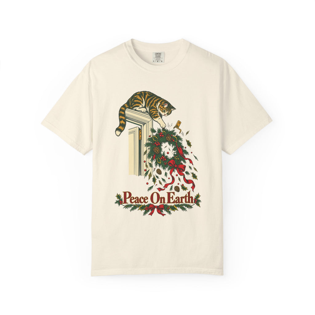 Peace On Earth T-shirt in Ivory, front view