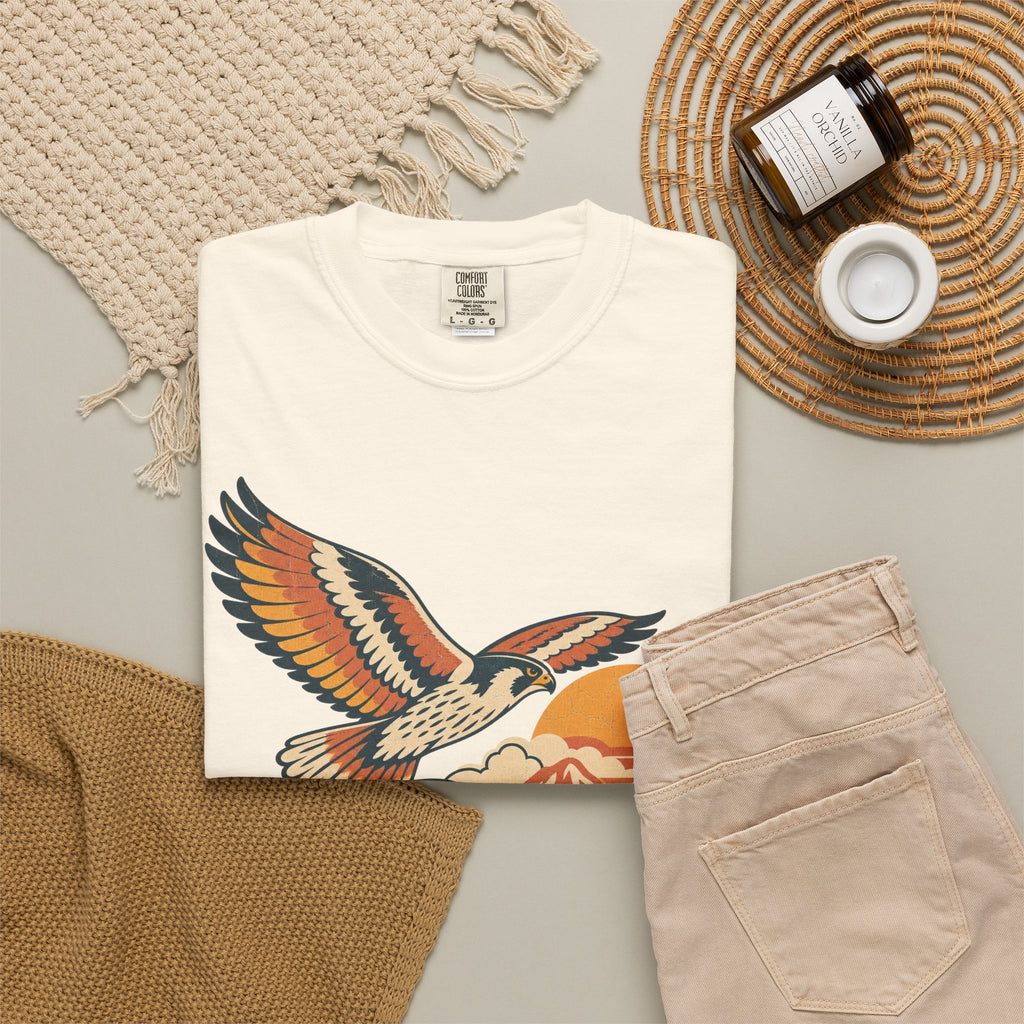 Falcon Wave T-shirt in Ivory, flat lay view