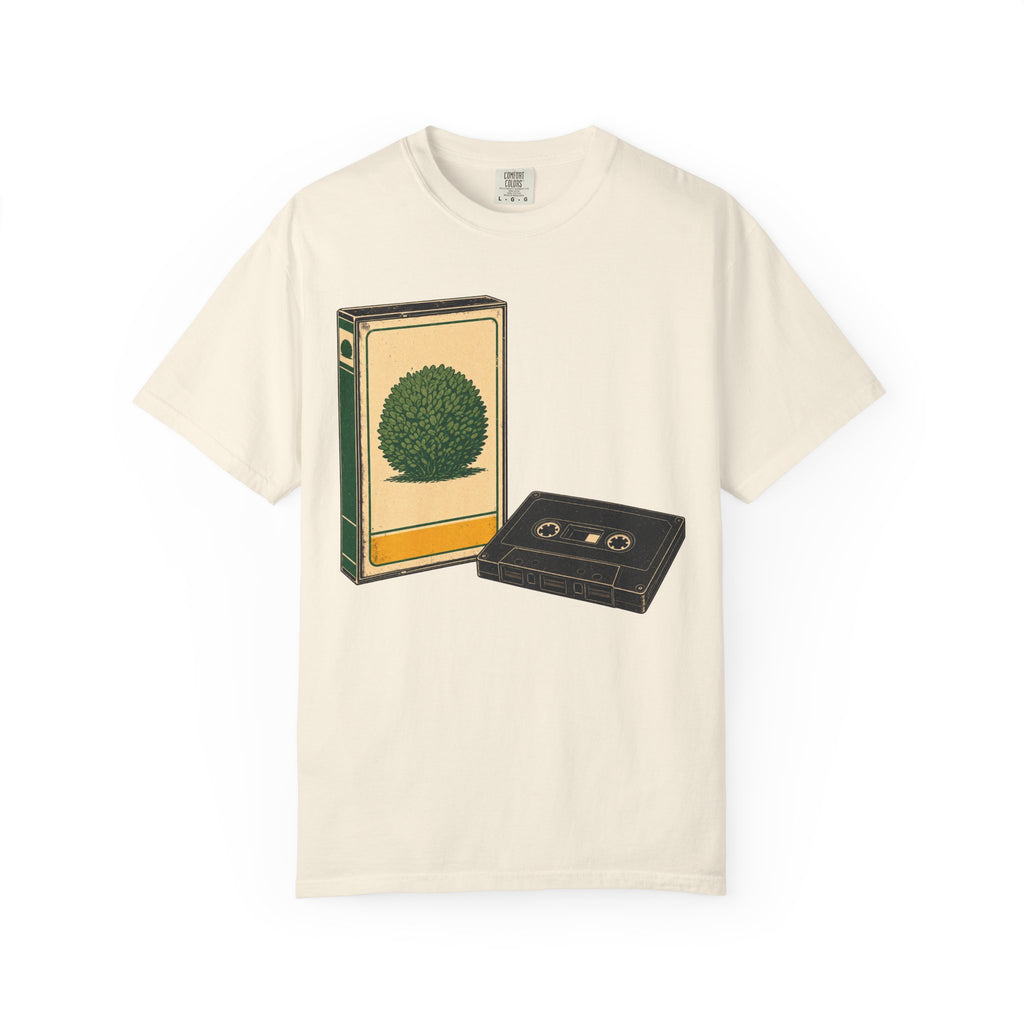 Green Shrub Cassette T-shirt in Ivory, front view