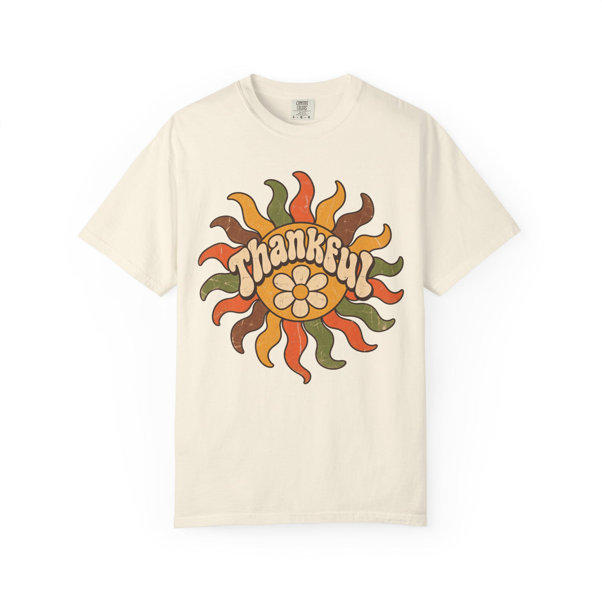 Thankful T-shirt in Ivory, front view