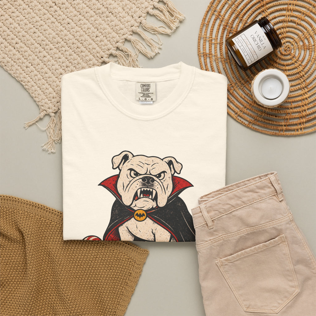 Sucker For Candy Dog T-shirt in Ivory, flat lay view