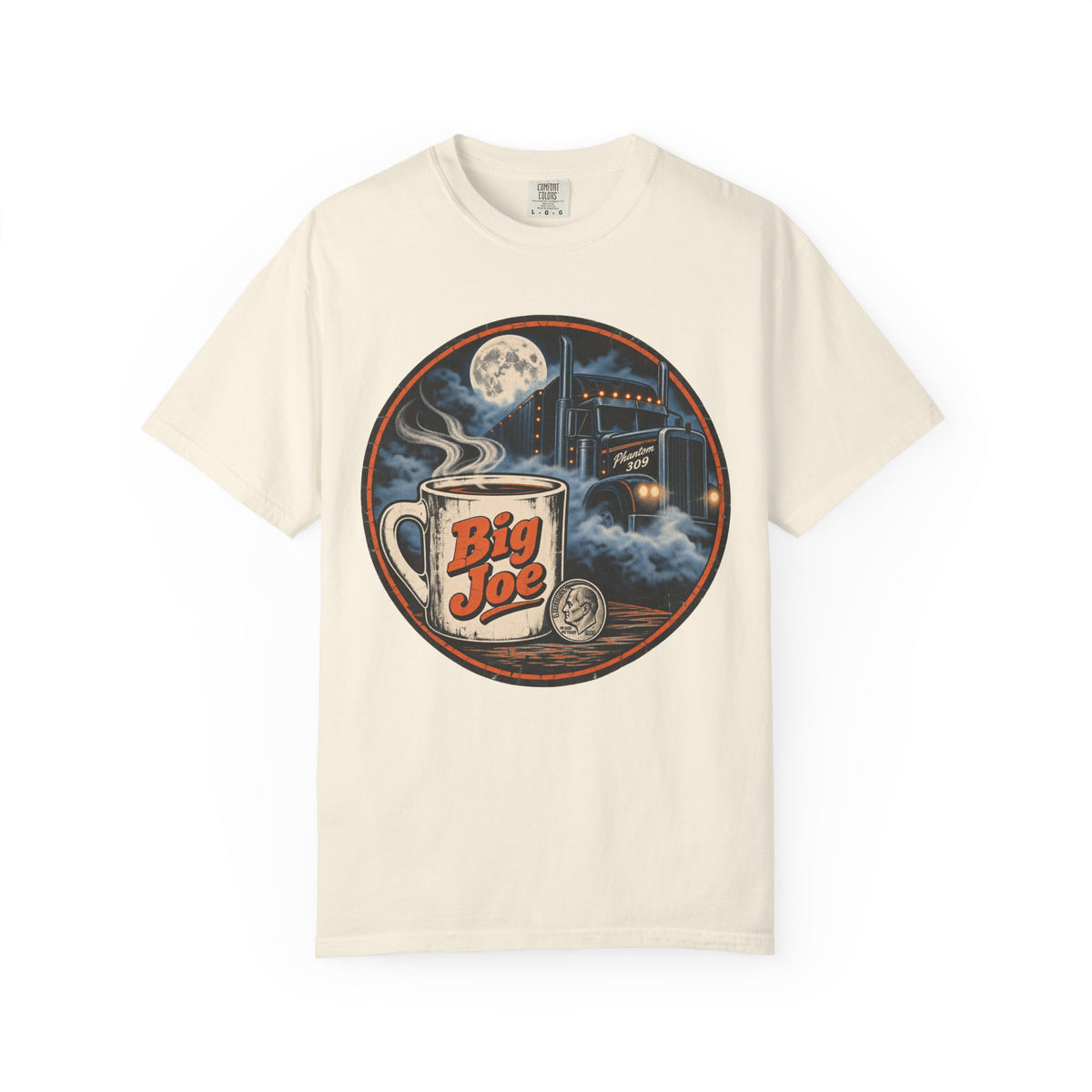 Phantom Trucker T-shirt in Ivory, front view