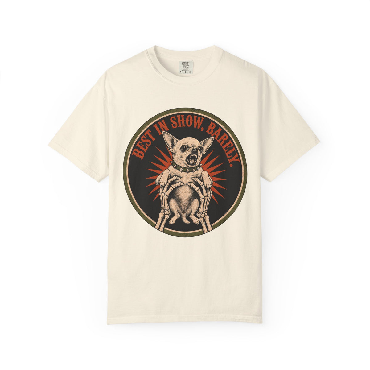 Halloween Dog T-shirt in Ivory, front view