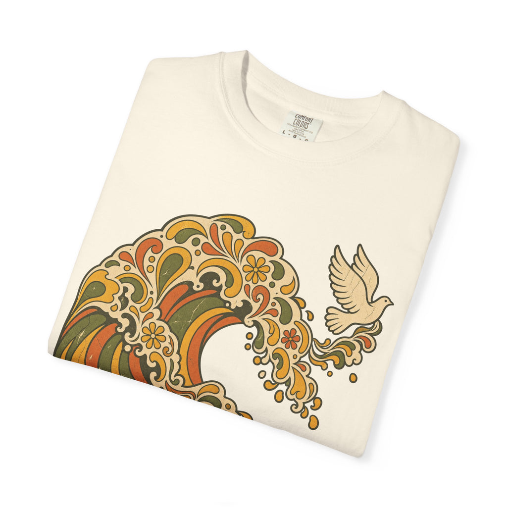 Great Wave T-shirt in Ivory, folded view