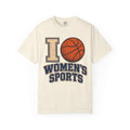 I Love Women's Sports T-shirt in Ivory, front view